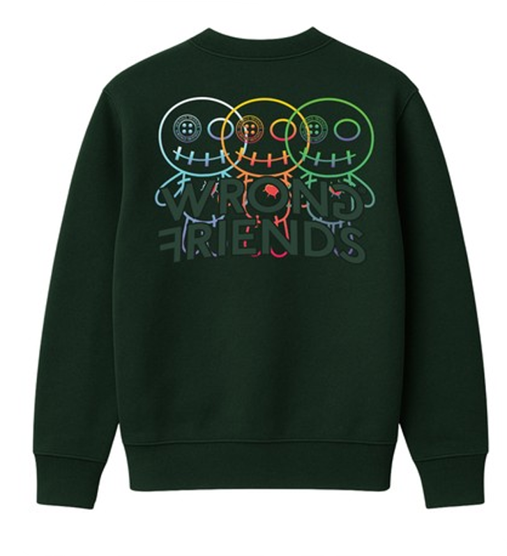 Sudadera WRONG FRIENDS - WF1325 D.GREEN