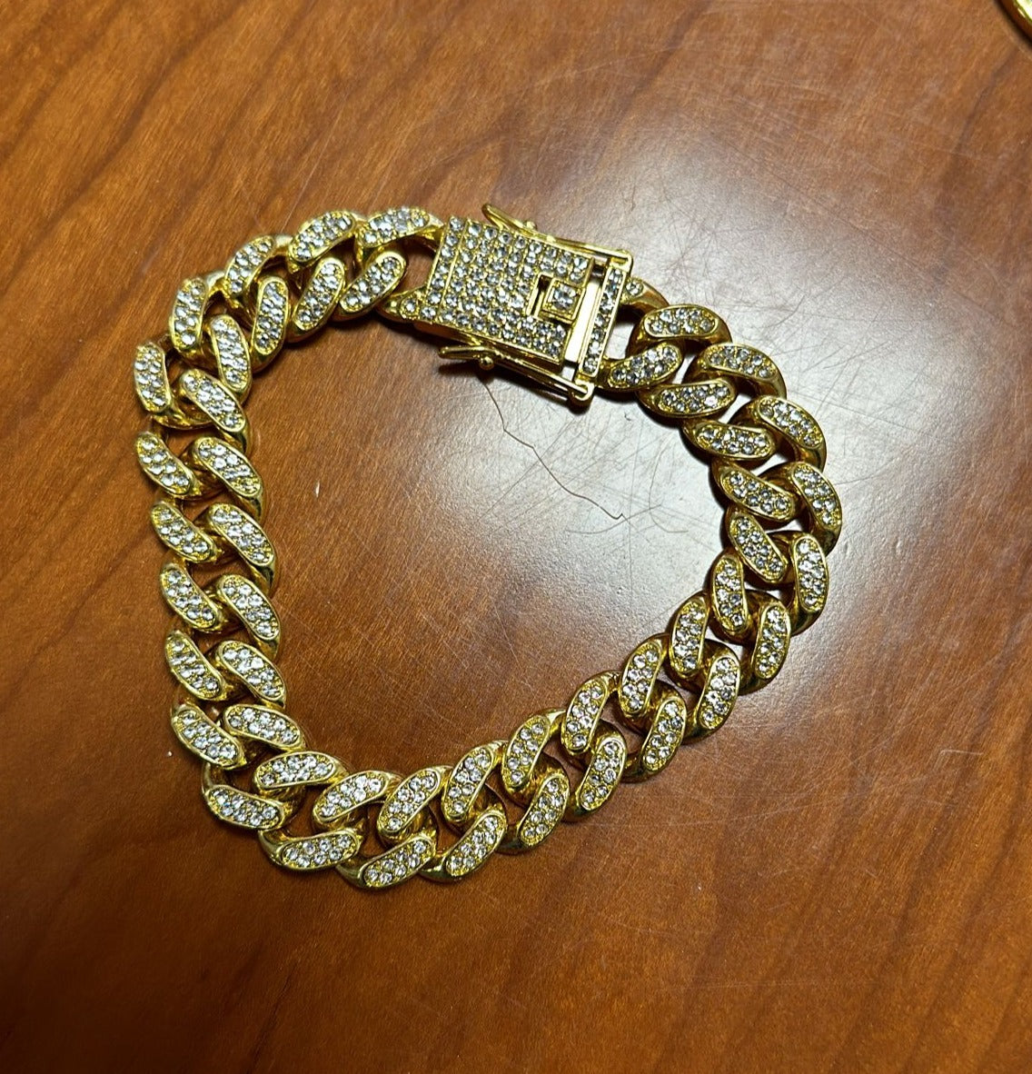 Pulsera PC cubana dorada - 0111C