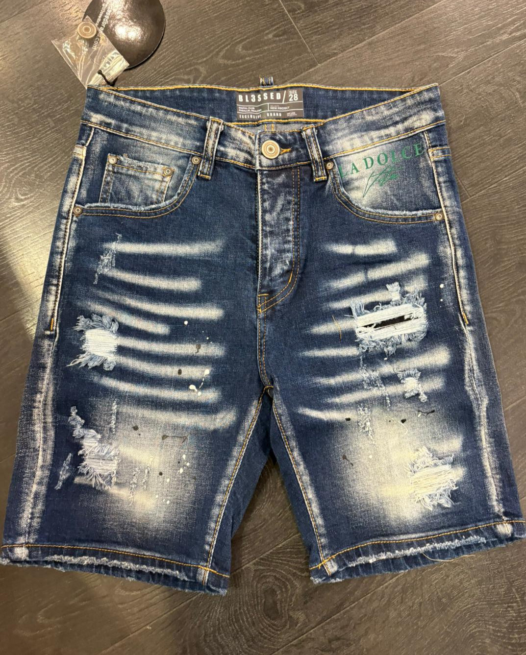 Bermudas BL3SSED VIBES - BERMVIBES DENIM