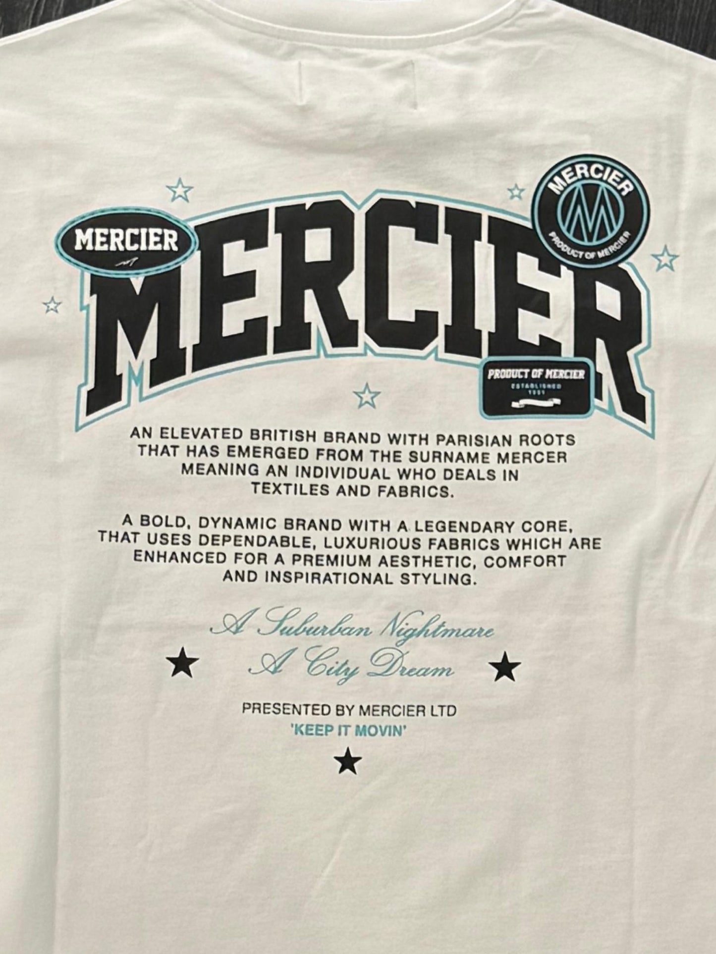 Camiseta MERCIER - MERC-849 BLK/AQUA