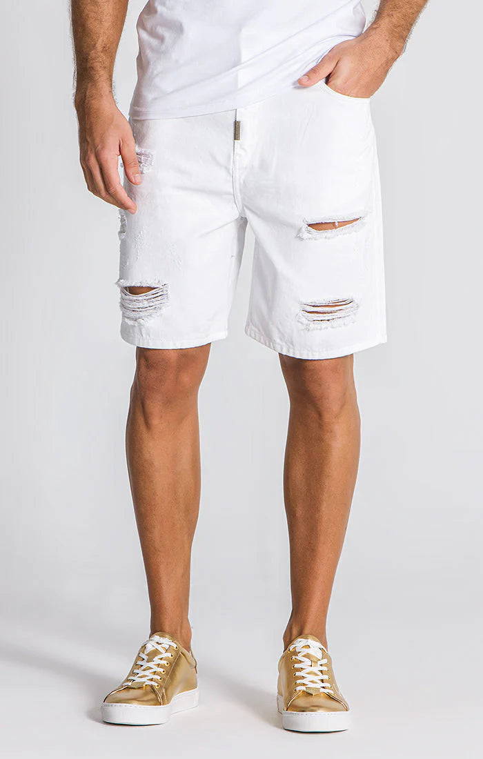 Bermudas blancas rotas KAVANAGH GKM004715 – Pasarela Roja