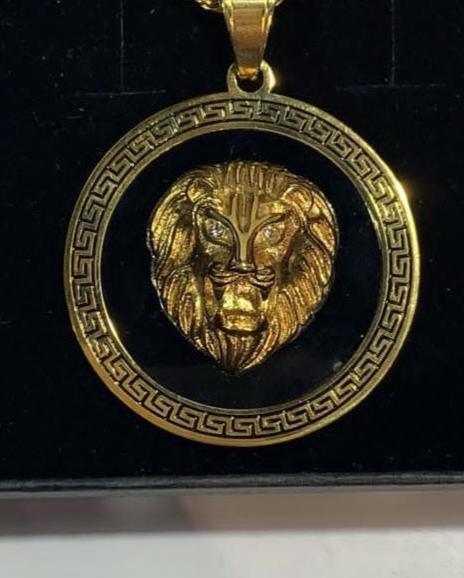 Collar PC león dorado/negro - 0128D