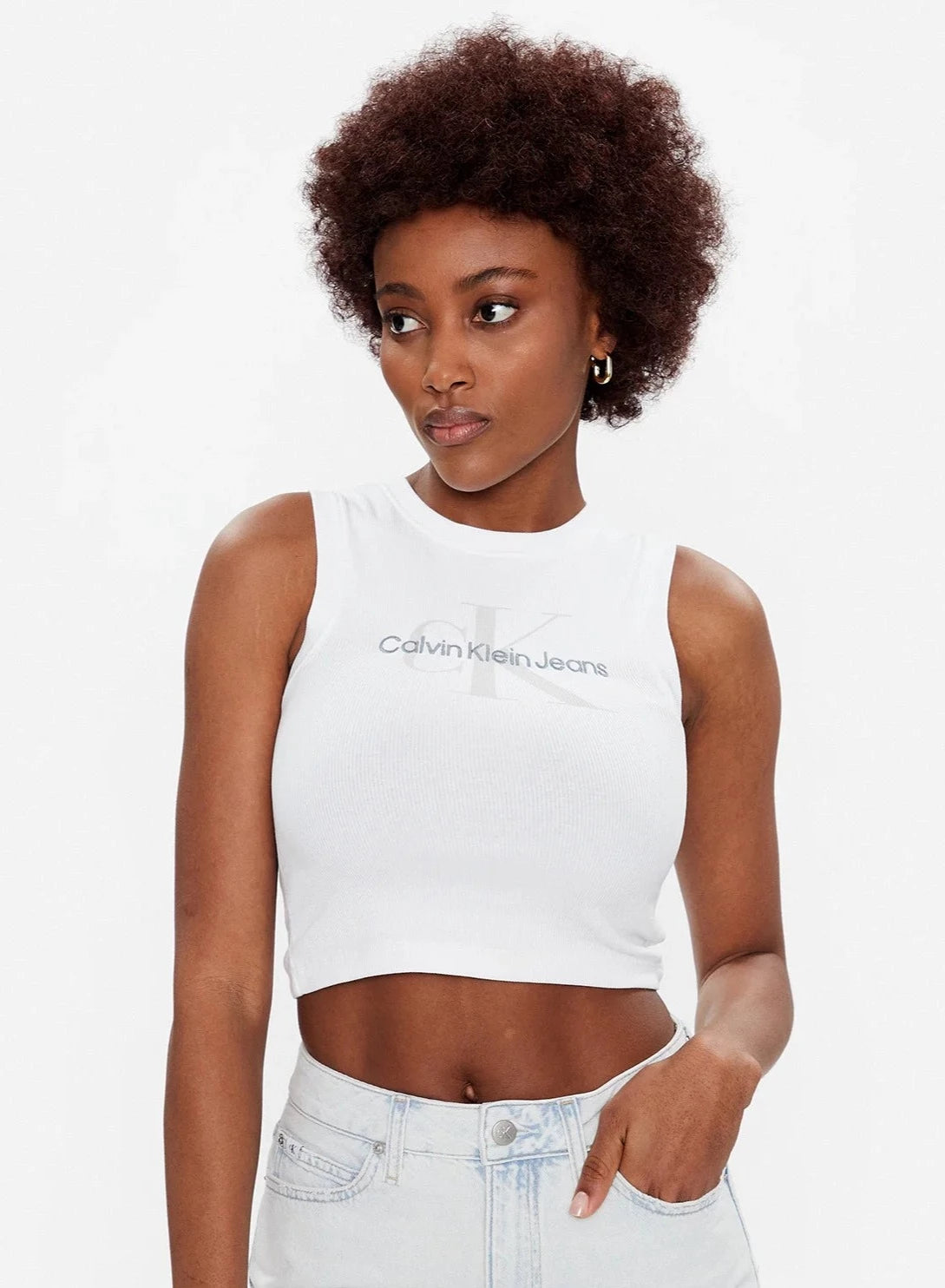 Top blanco calvin klein deals