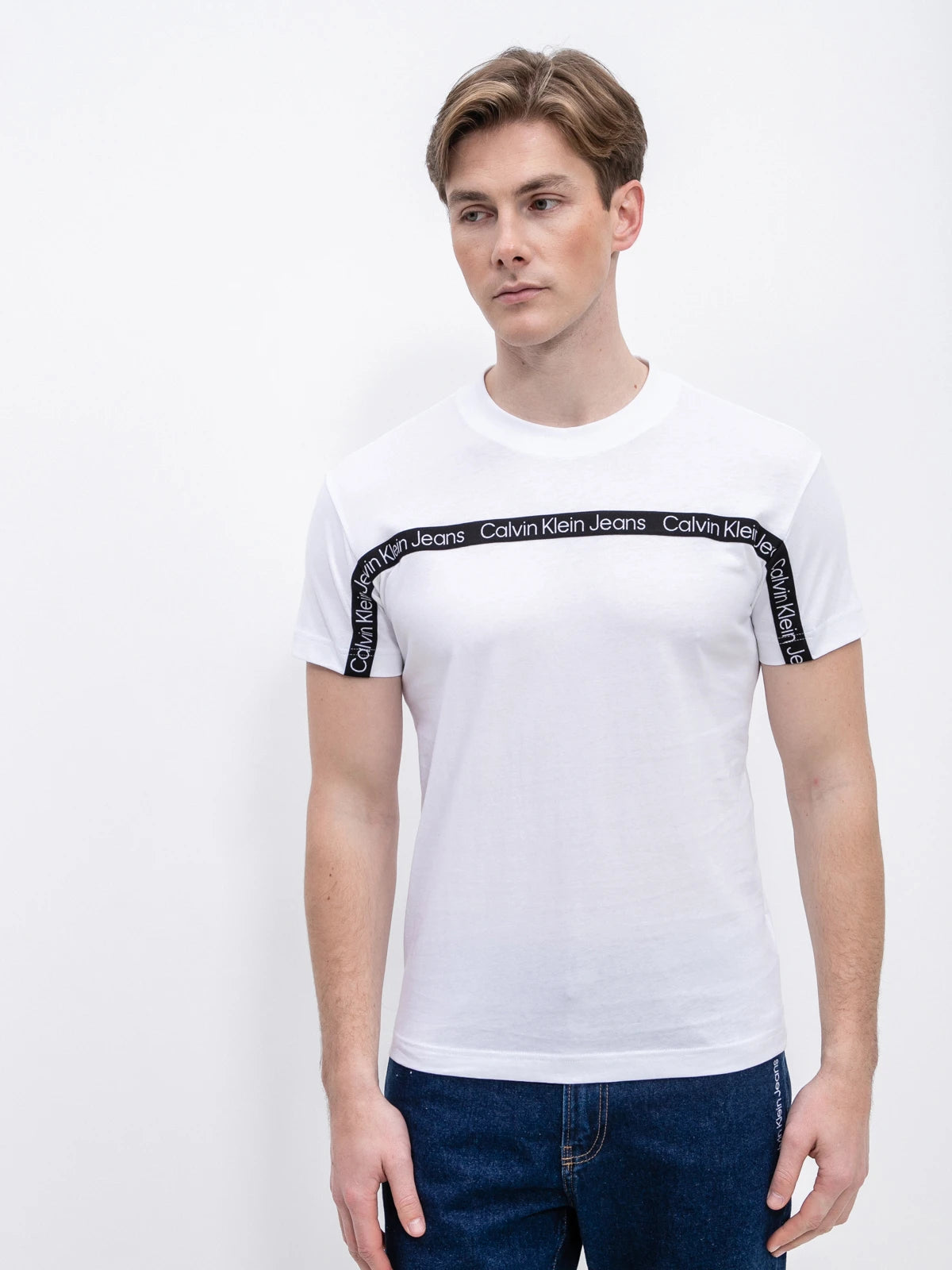 Calvin Klein Camisetas con cuello en V para hombre, paquete de 3