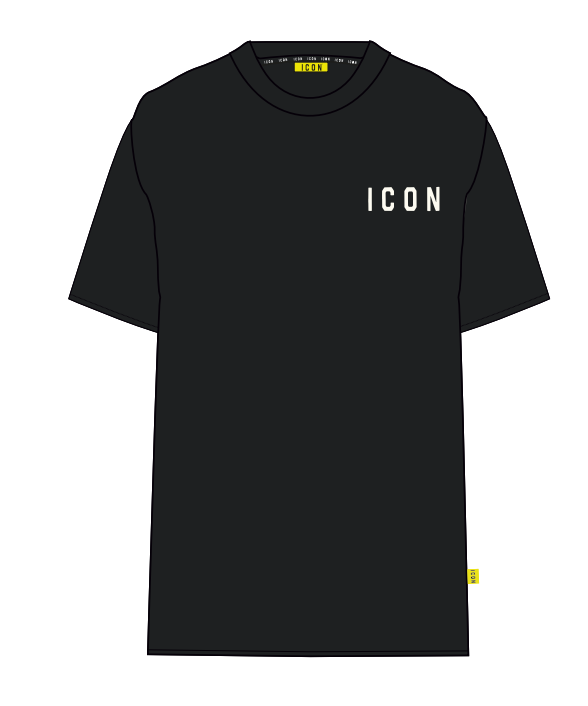 Camiseta ICON - IU9019T NEGRO/L.BLANCO