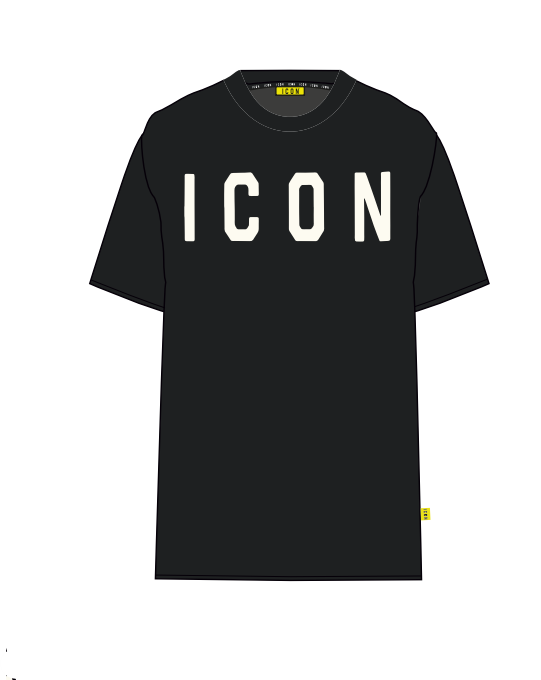 Camiseta ICON - IU9013T NEGRO/L.BLANCO