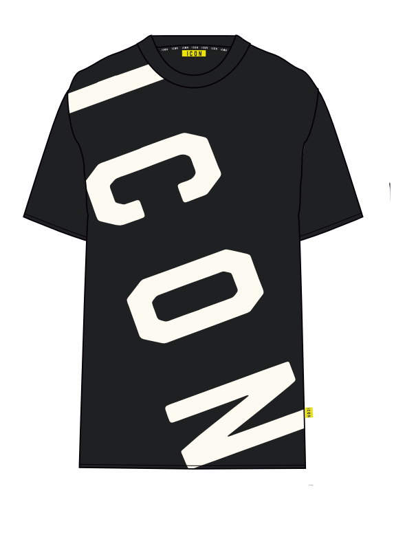 Camiseta ICON - IU9014T NEGRO/L.BLANCO