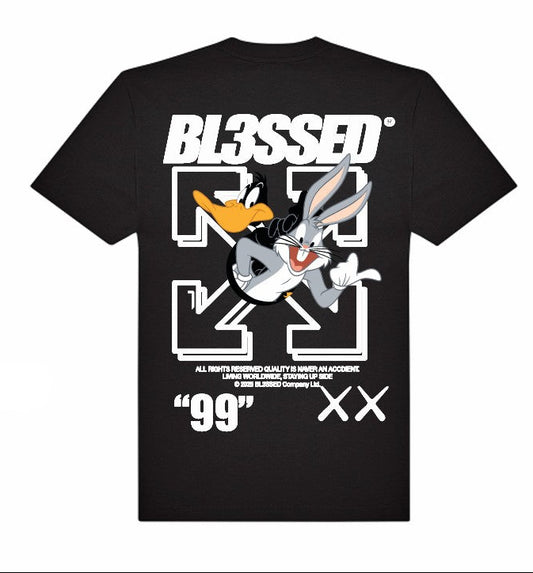 Camiseta BL3SSED looney - XTOONS NEGRO