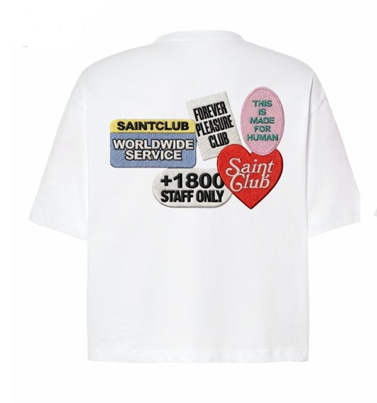 Camiseta SAINT DEPT - CR-PATCH BLANCO