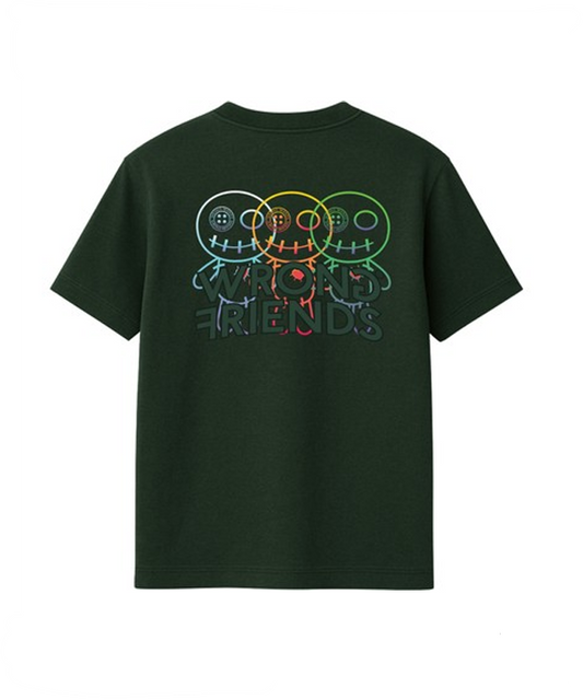 Camiseta WRONG FRIENDS - WF1326 D.GREEN