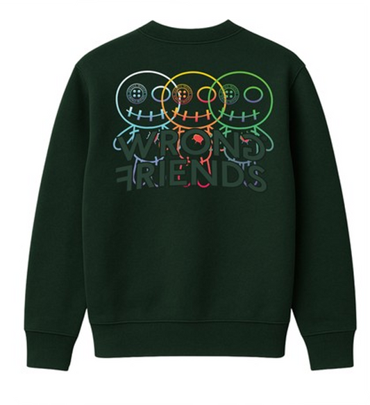 Sudadera WRONG FRIENDS - WF1325 D.GREEN