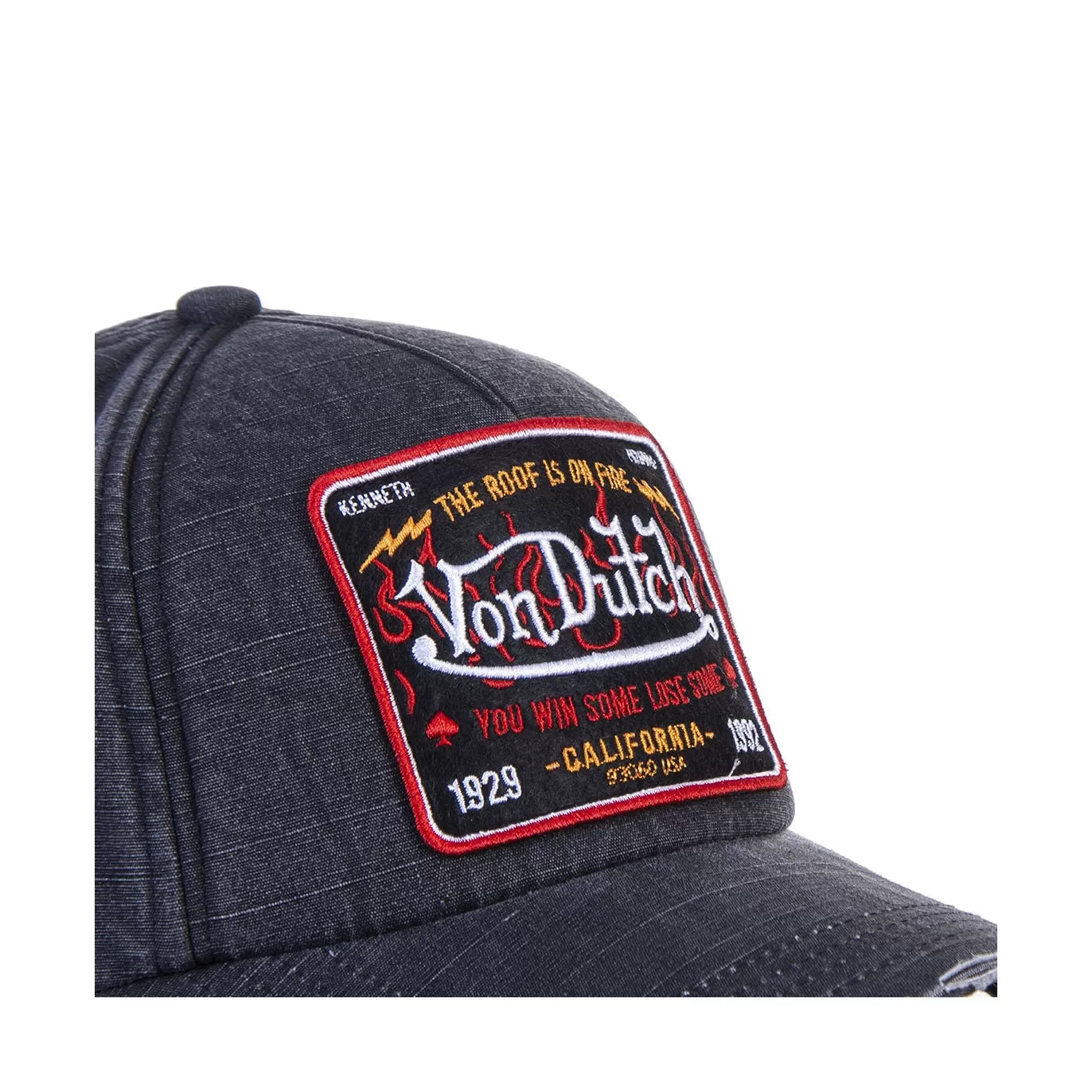 gorra gris von dutch