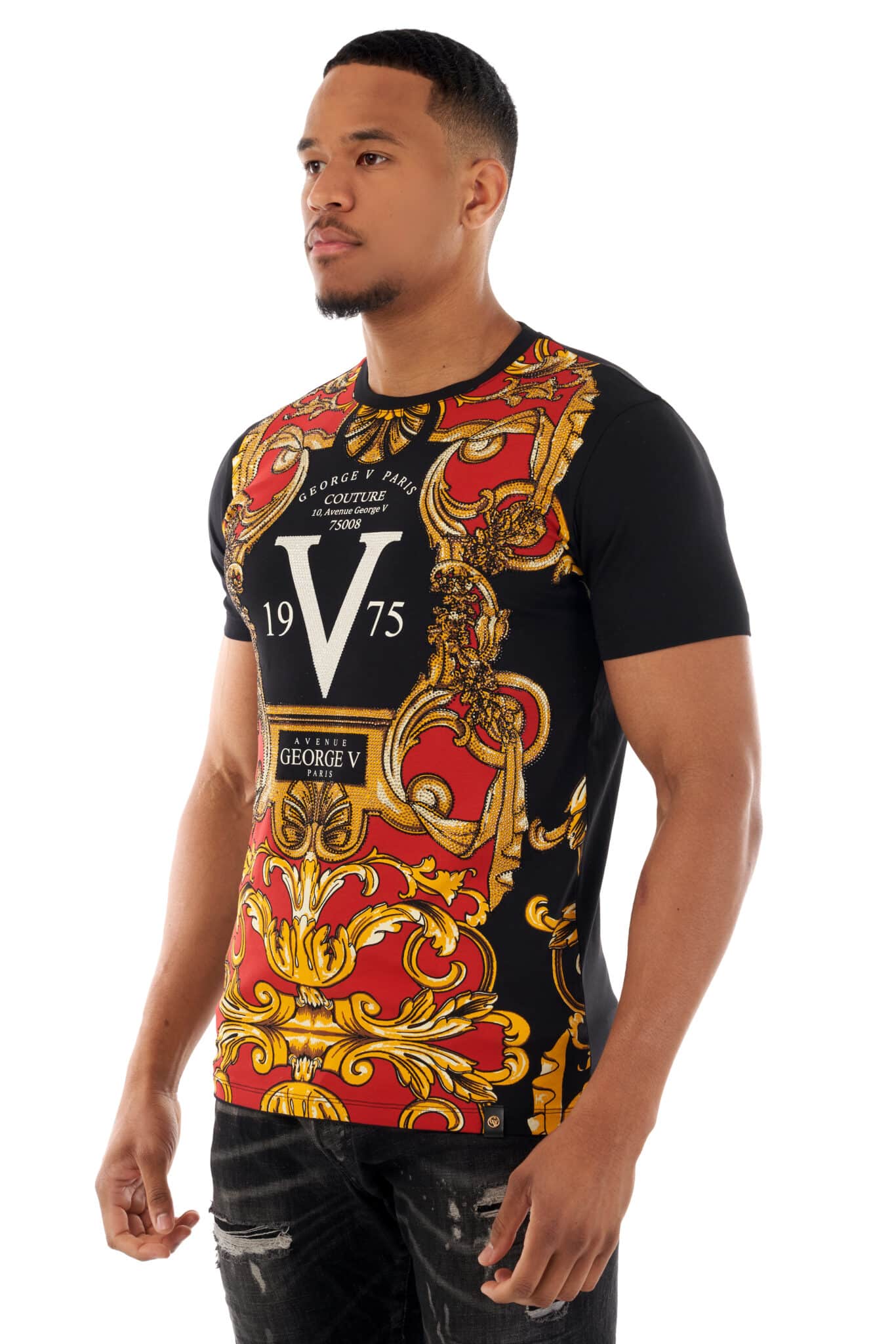 Camiseta GEORGE V - GV2504 BLACK/RED