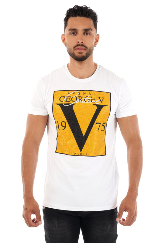 Camiseta GEORGE V - GV2387 WHITE/GOLD