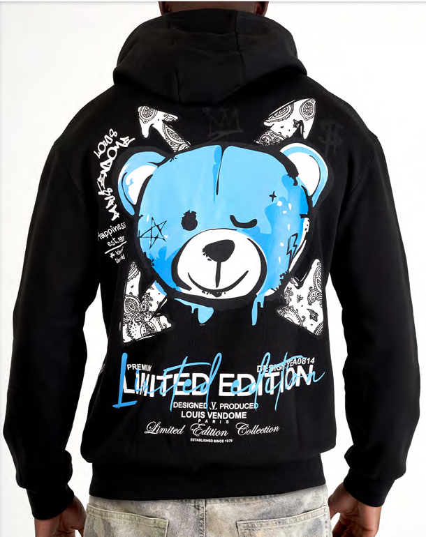 Sudadera LOUIS VENDOME - L05 BLACK/BLUE