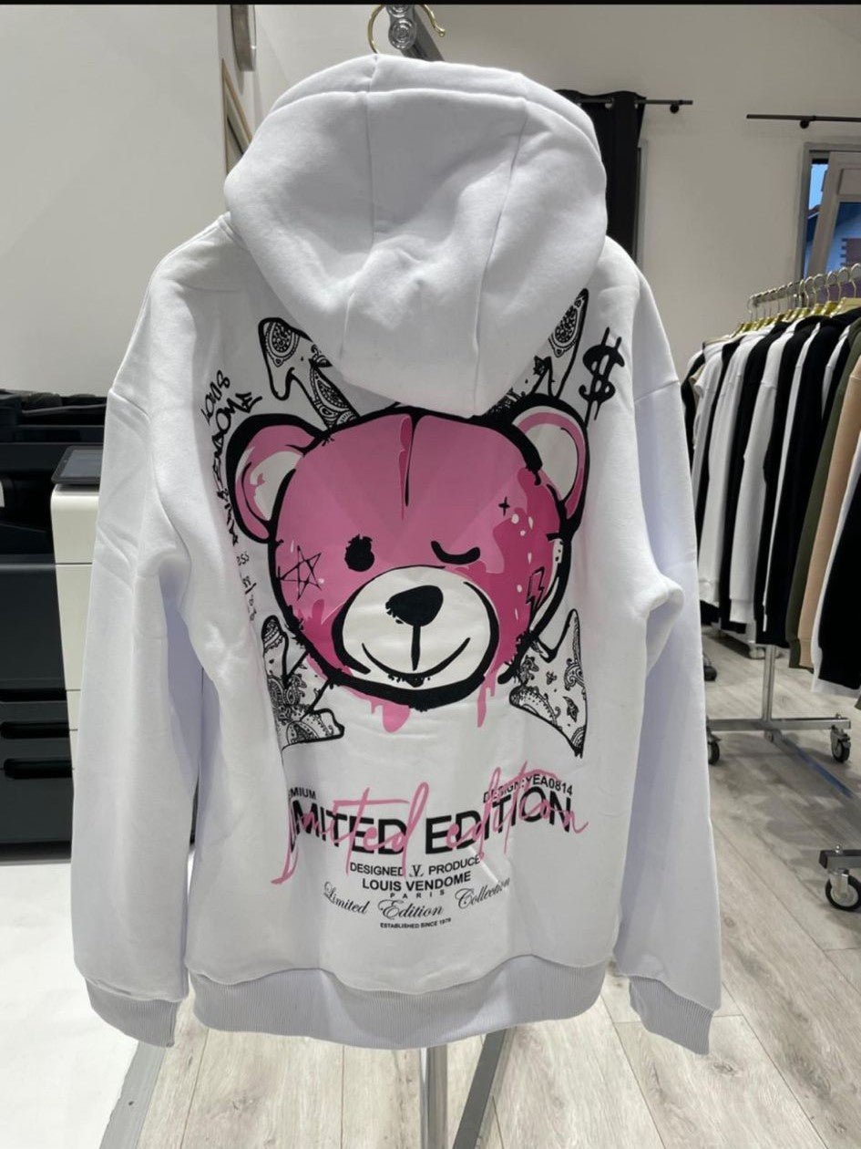 Sudadera LOUIS VENDOME - L05 WHITE/PINK