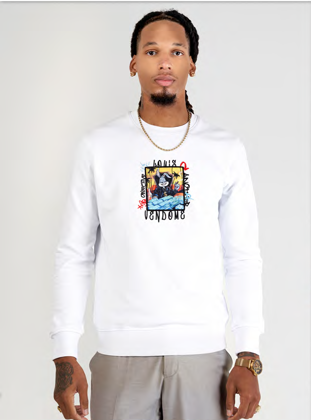 Sudadera LOUIS VENDOME - L16 WHITE