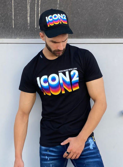 Camiseta OVDS - RAINBOW NEGRO