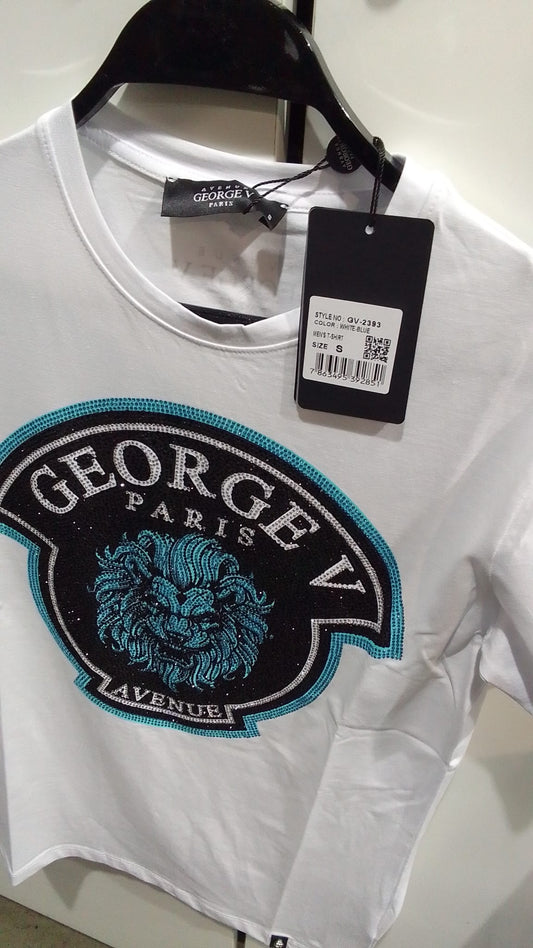 Camiseta GEORGE V - GV2393 WHITE/BABY BLUE