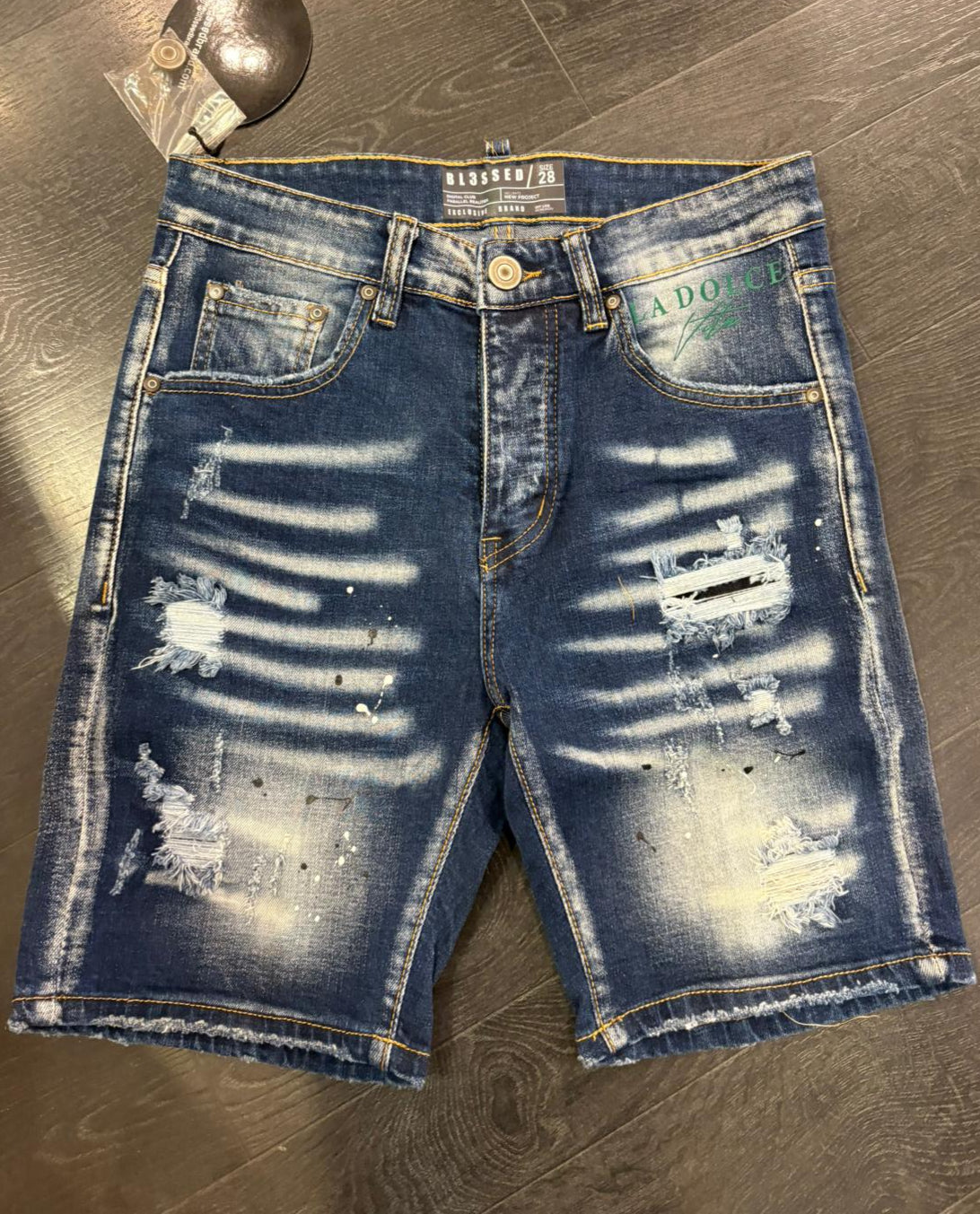 Bermudas BL3SSED VIBES - BERMVIBES DENIM