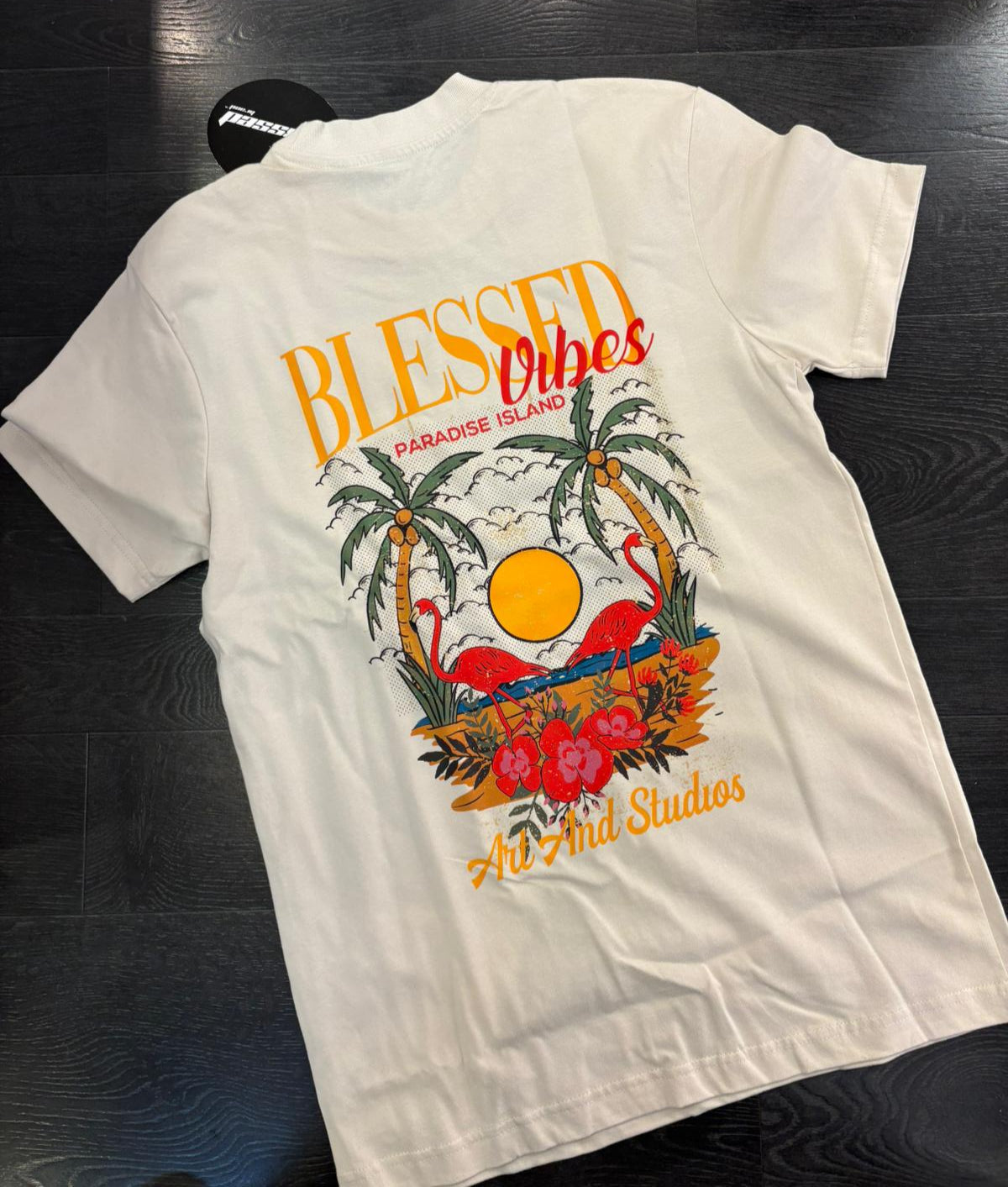 Camiseta BL3SSED PALM - VIBETEE WHT