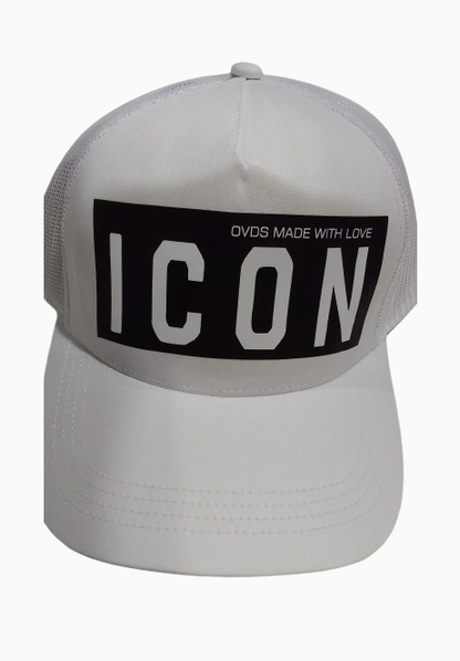 gorra blanca con negro icon ovds