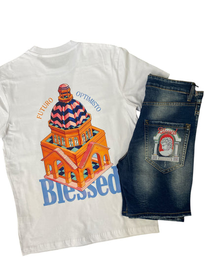 Camiseta BL3SSED - FUTURO BLANCO