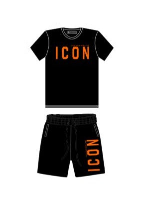 conjunto negro y naranja OVDS