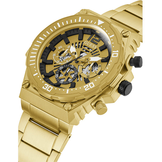Reloj GUESS hombre dorado con piedras BARON - GW0517G2 – Pasarela Roja