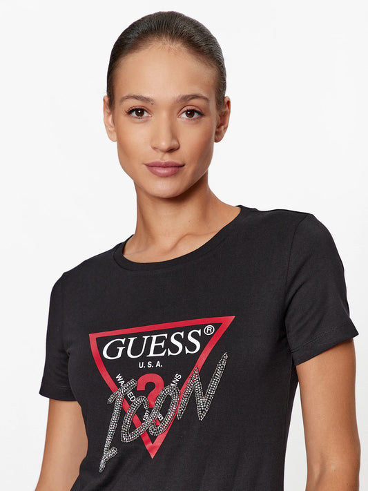 Camiseta GUESS mujer negra - W3GI35 J1300 JBLK – Pasarela Roja