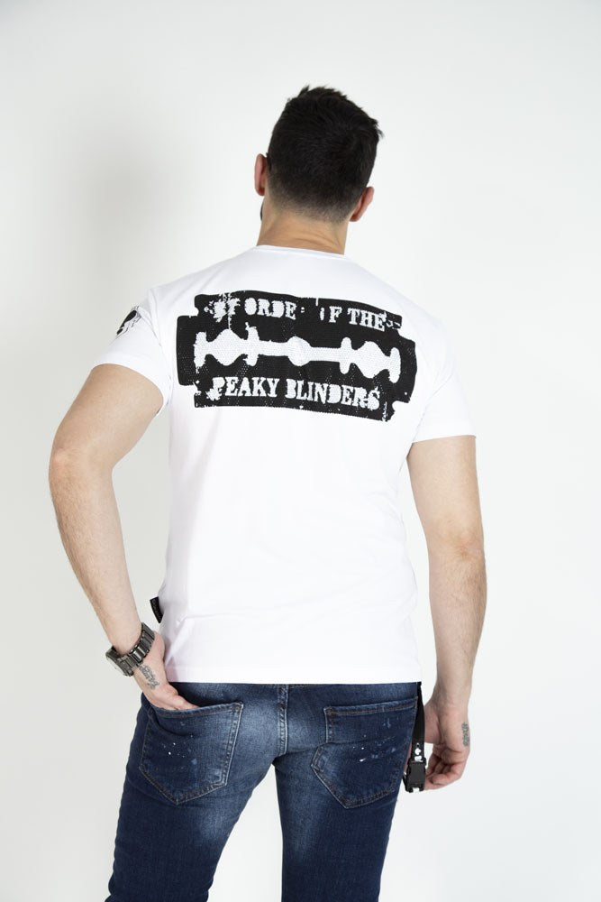 Camiseta OVDS - LA FAMILIA BLINDERS BLANCO