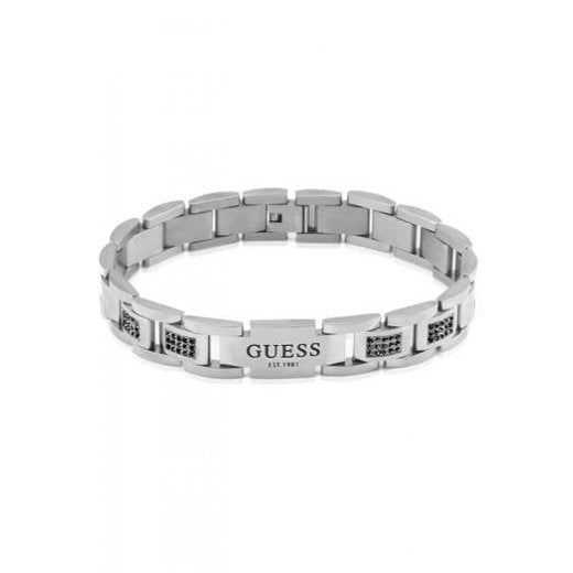 pulsera guess hombre plata