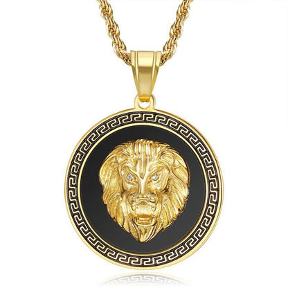 Collar PC león dorado/negro - 0128D