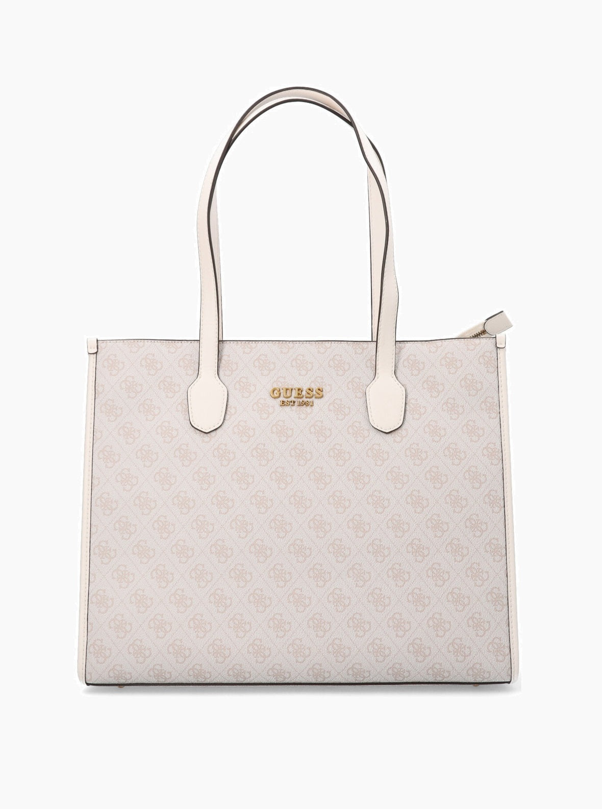 bolso guess rosa y blanco