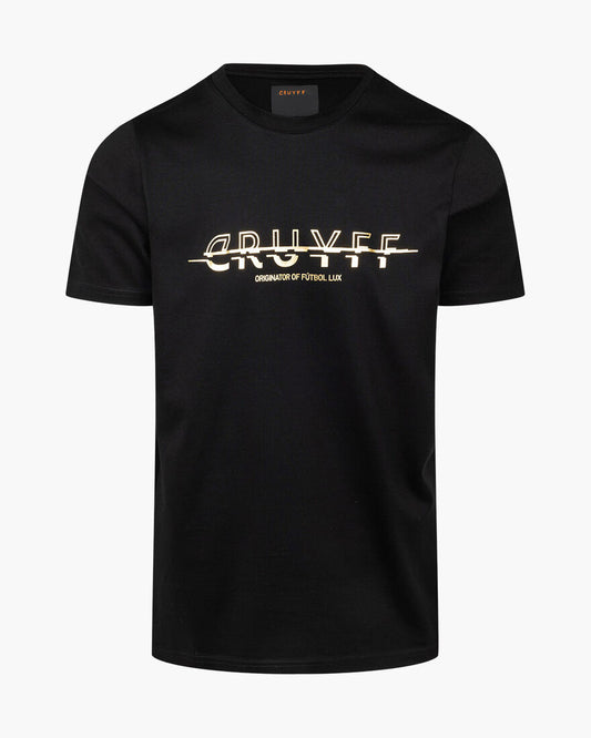 camiseta cruyff negra estampado dorado