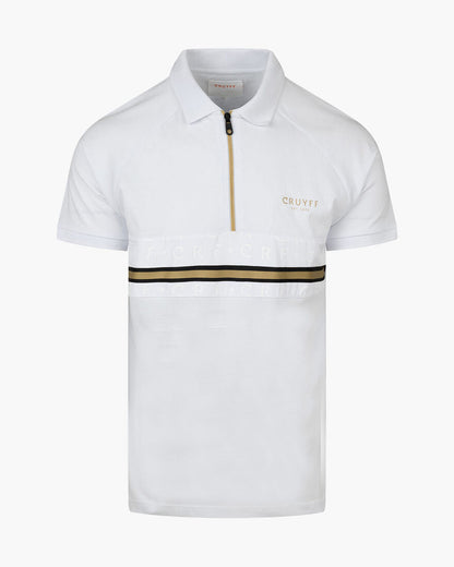 polo blanco cruyff con detalles dorados