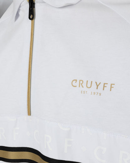 polo blanco cruyff con detalles dorados