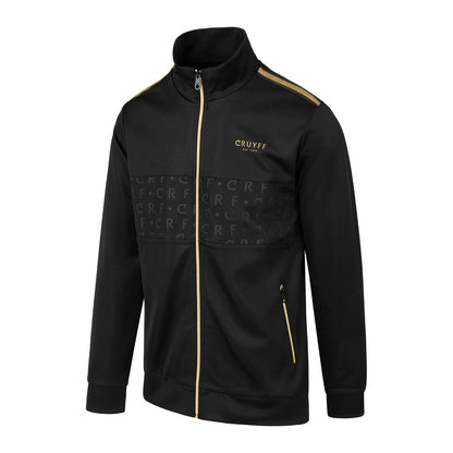 sudadera negra con detalles dorados cruyff