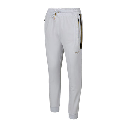 pantalón blanco cruyff con detalles dorados