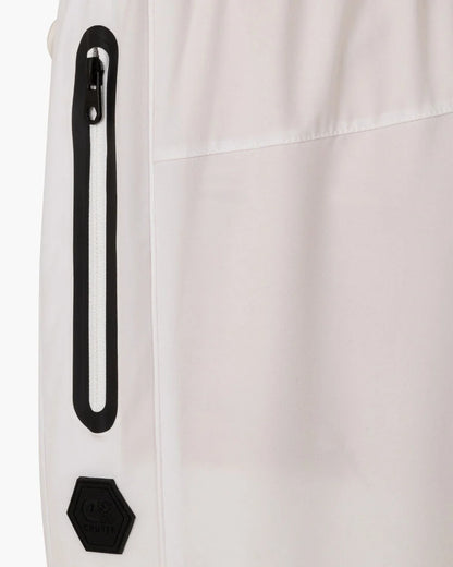 pantalón de chándal blanco con detalles negros