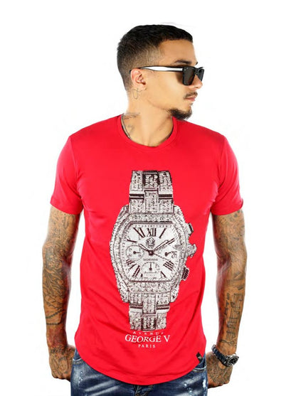 Camiseta George V reloj roja - GV2055