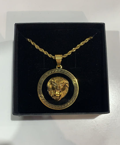 Collar PC león dorado/negro - 0128D