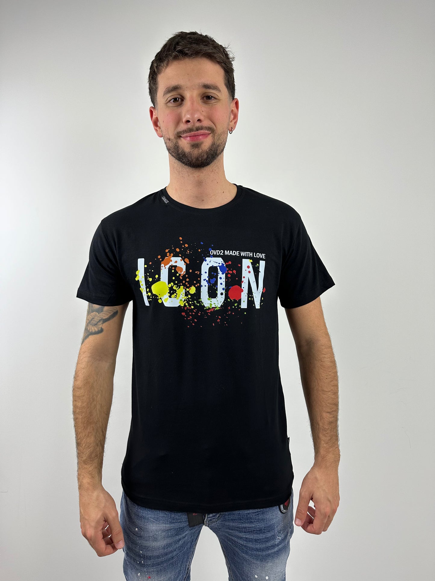 camiseta OVDS pintura ICON negra