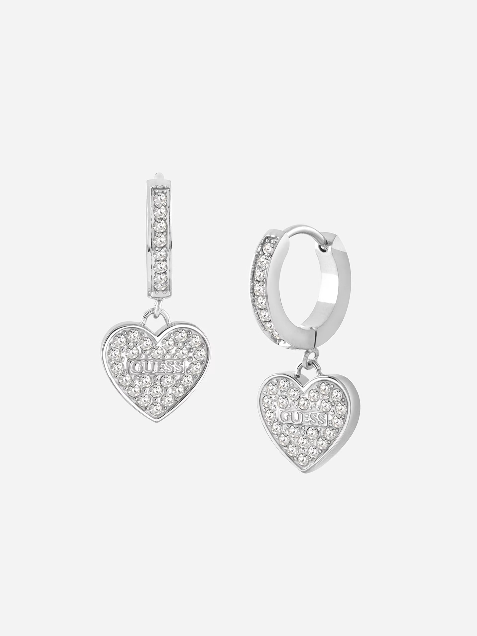 pendientes GUESS corazon plata