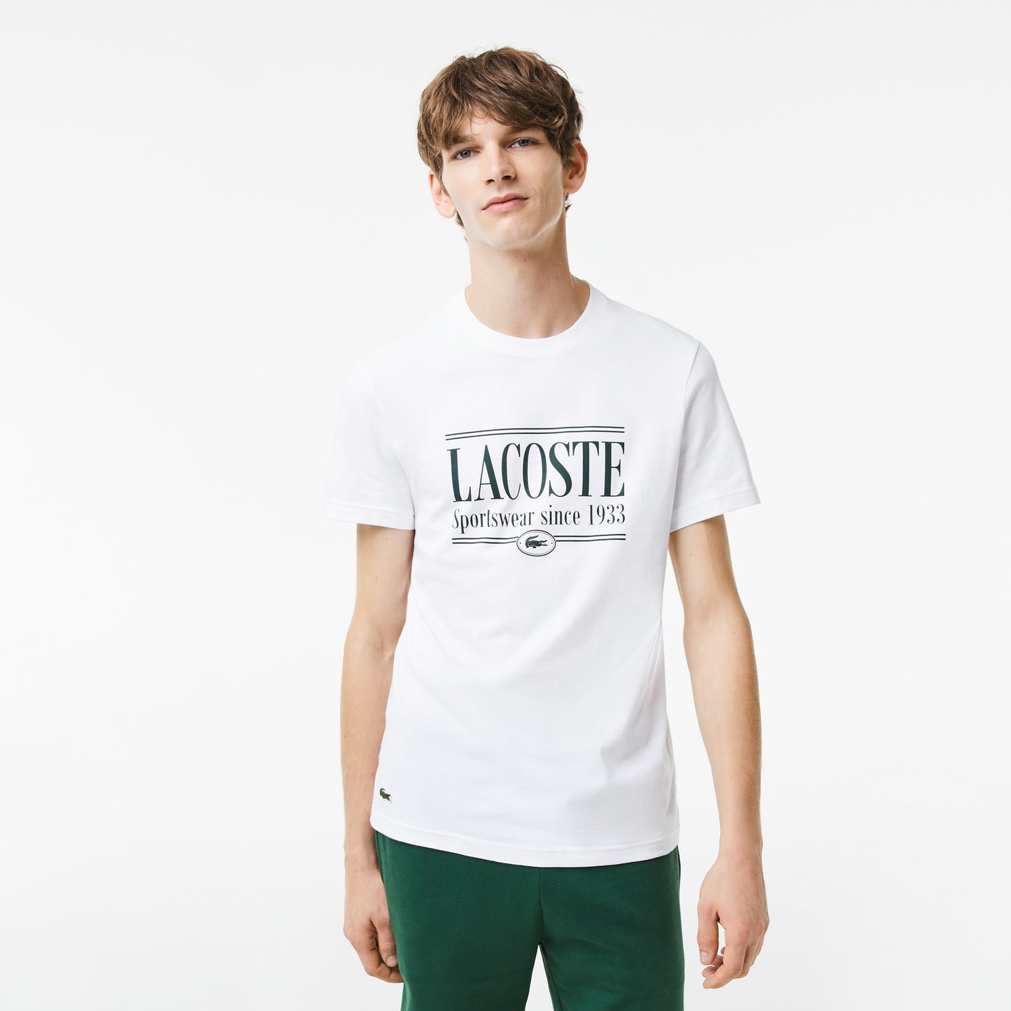 camiseta LACOSTE blanca hombre