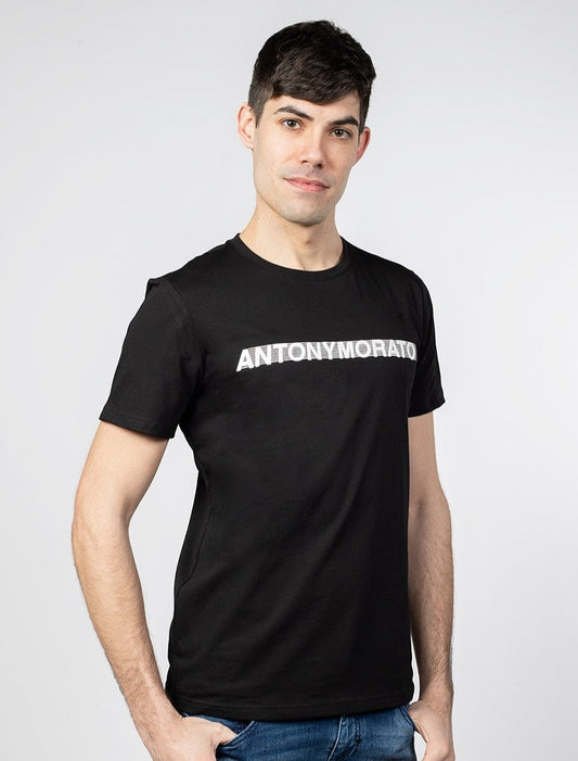 camiseta negra y blanca antony morato