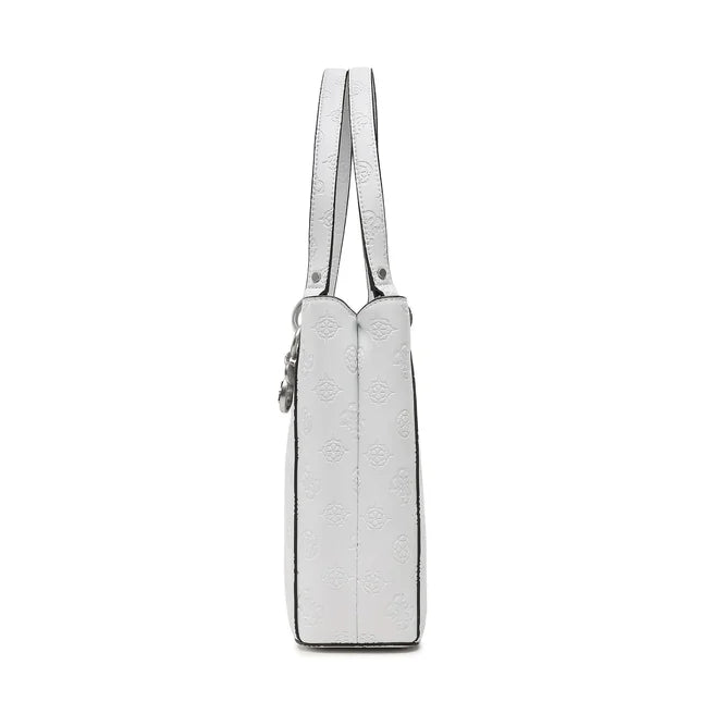 bolso GUESS blanco y plateado