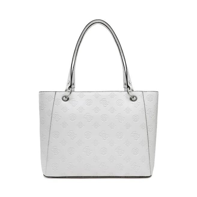 bolso GUESS blanco y plateado