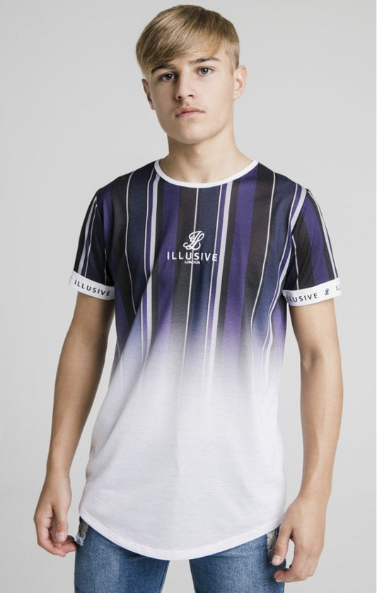 Camiseta Illusive London rayas lila - ilk-0441
