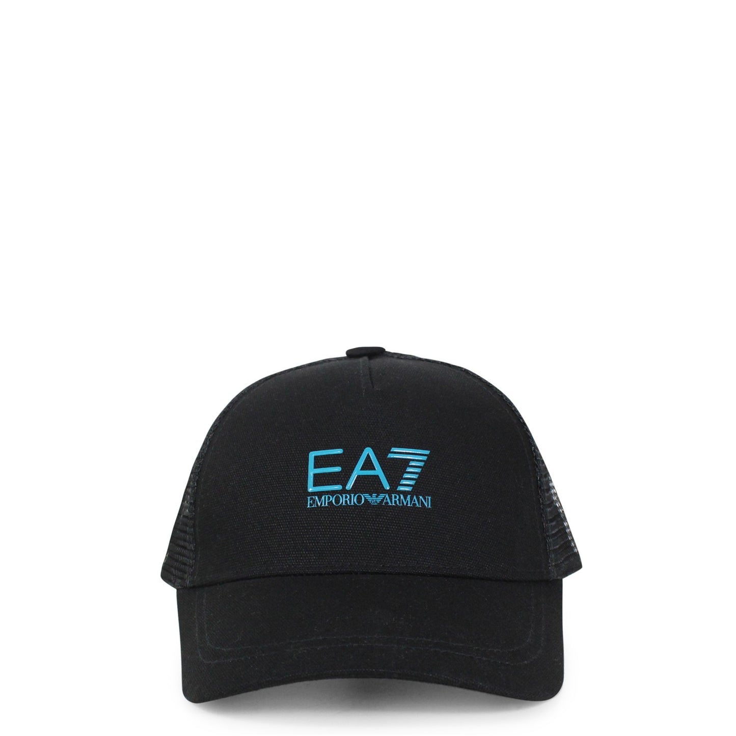 Gorra negra EA7 con logo azul 